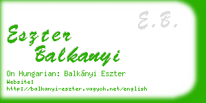 eszter balkanyi business card