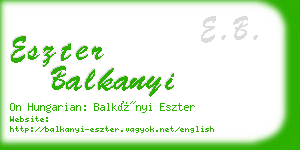 eszter balkanyi business card